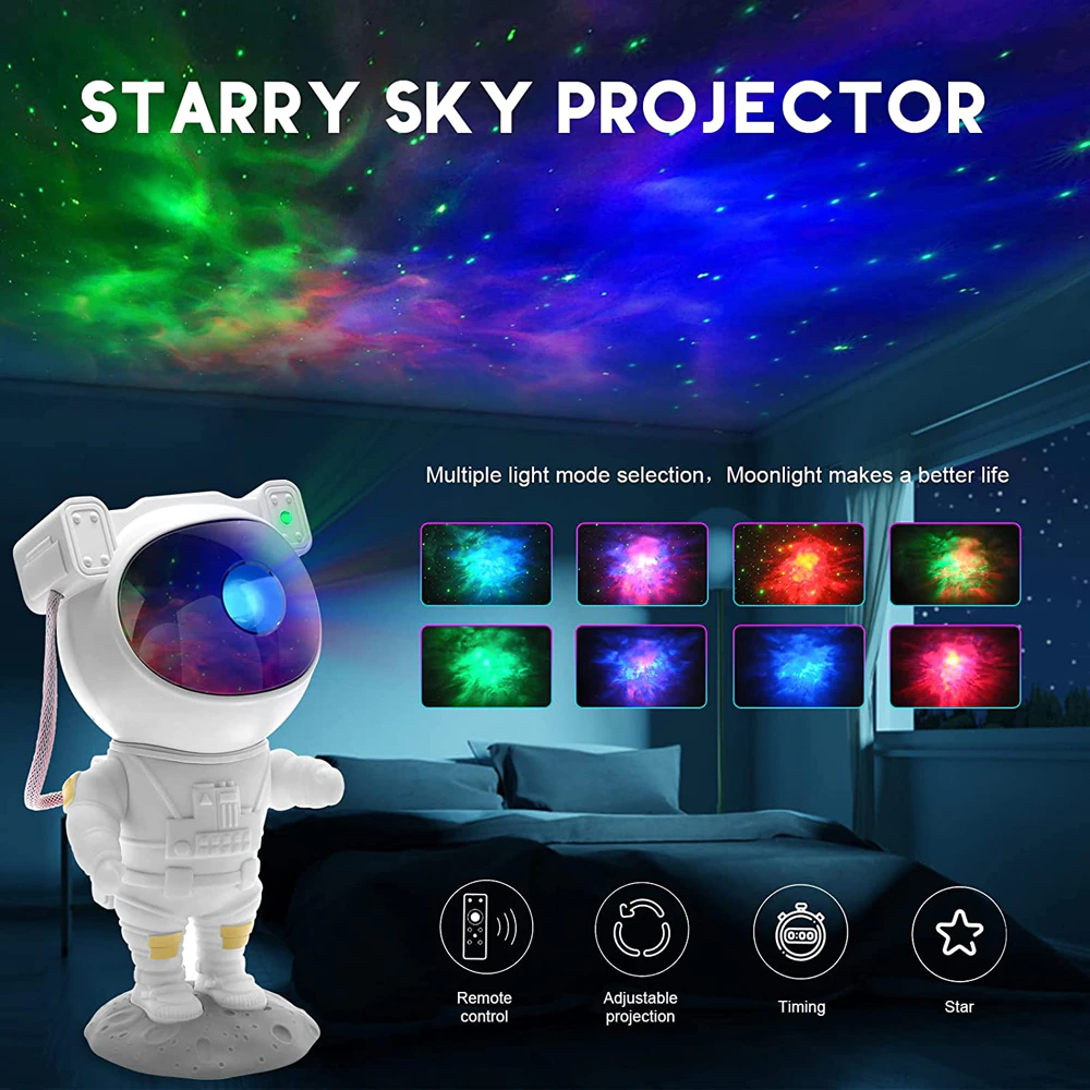 Astronaut Projector Galaxy Starry Sky Night Light Ocean Star LED Lamp