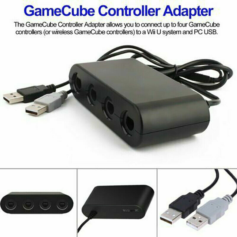 GameCube Controller Adapter 4 Port For Nintendo Switch Wii U & PC USB