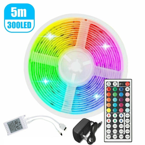 32FT LED SMD Strip Light Flexible 3528 RGB Remote Fairy Lights Room TV