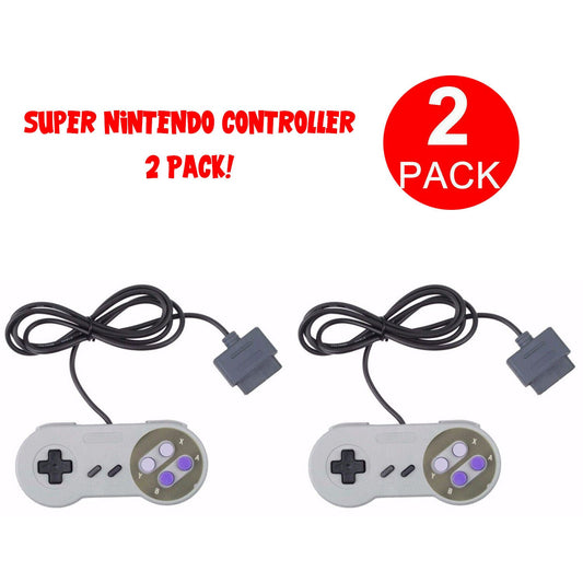 2 FOR New Super Nintendo SNES System Console Replacement Controller