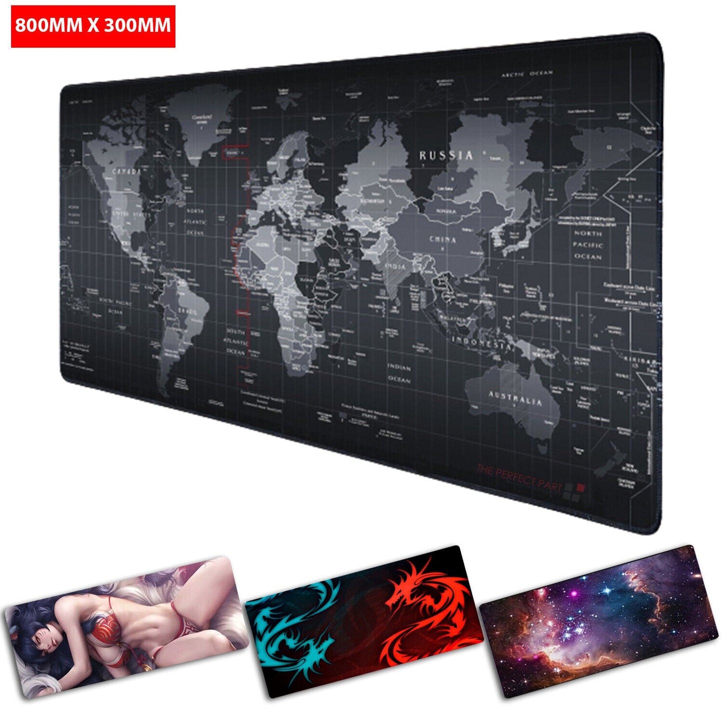 Extended Gaming Mouse Pad Desk Keyboard Mat Large Size 800MM X 300MM