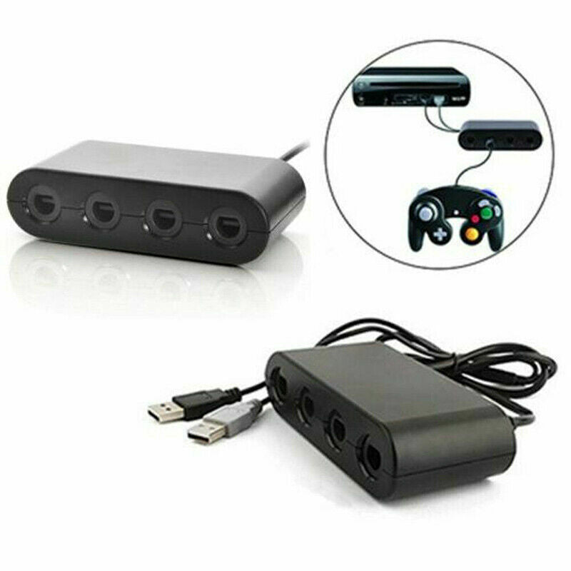 GameCube Controller Adapter 4 Port For Nintendo Switch Wii U & PC USB