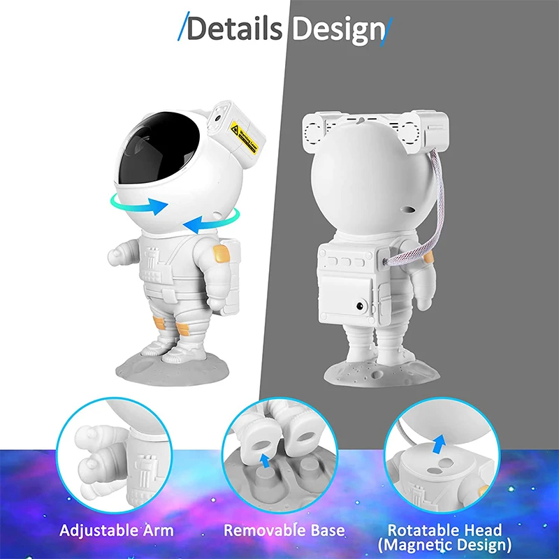 Astronaut Projector Galaxy Starry Sky Night Light Ocean Star LED Lamp