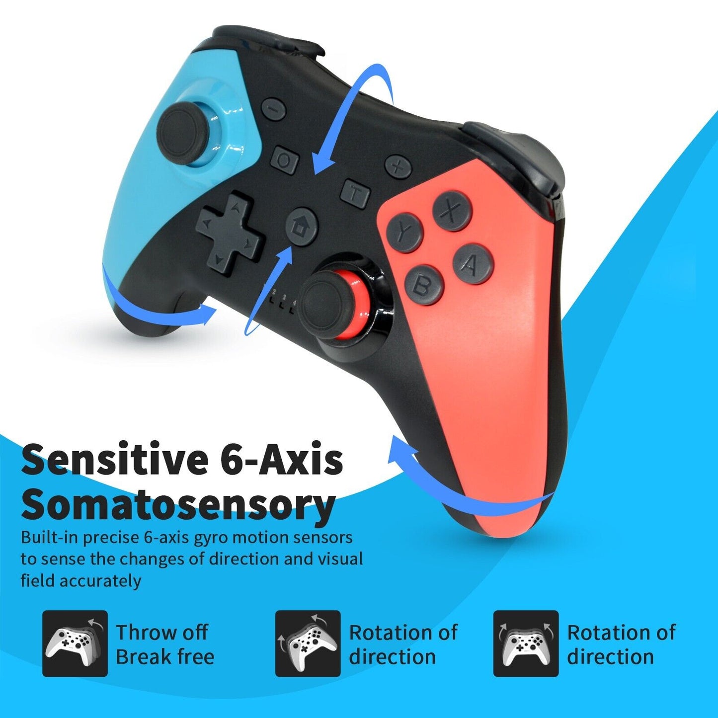 For Nintendo Switch Wireless Pro Controller Gamepad Joypad Joystick