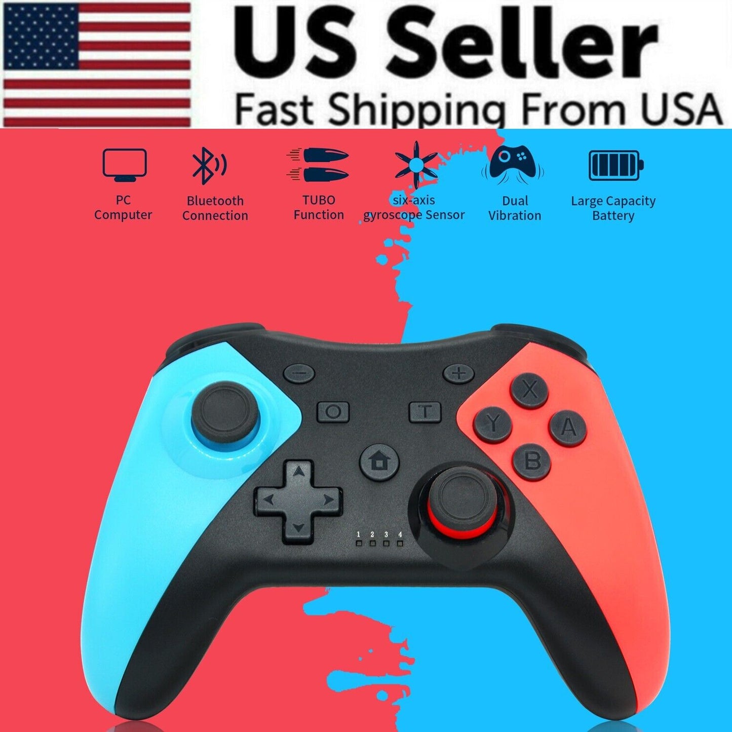 For Nintendo Switch Wireless Pro Controller Gamepad Joypad Joystick