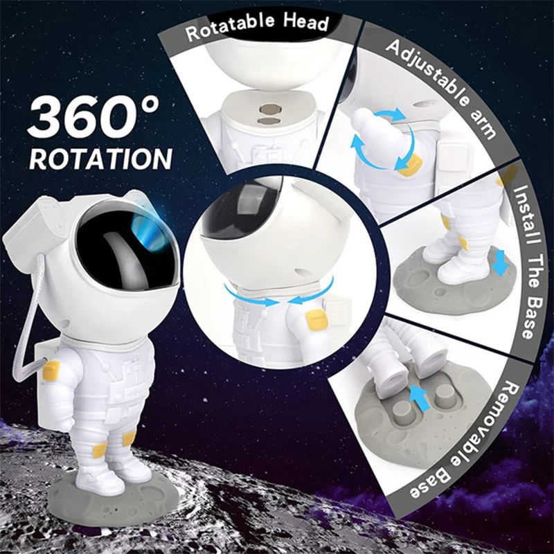 Astronaut Projector Galaxy Starry Sky Night Light Ocean Star LED Lamp