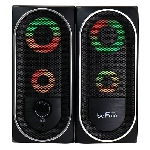 beFree Sound 2.0 Computer Gaming Speakers with LED RGB Lights