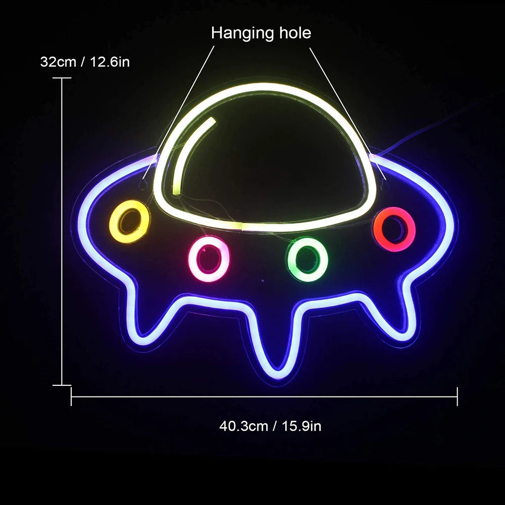 Large Size Good Vibes Neon Signs for Room Decor Game Shaped LED Neon