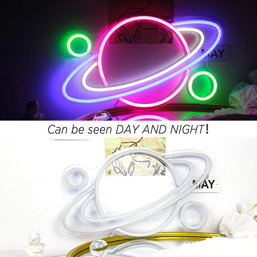 Large Size Good Vibes Neon Signs for Room Decor Game Shaped LED Neon