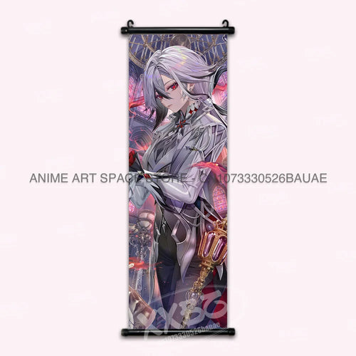 Genshin Impact Hanging Painting Hu Tao Home Decor Canvas Anime Poster