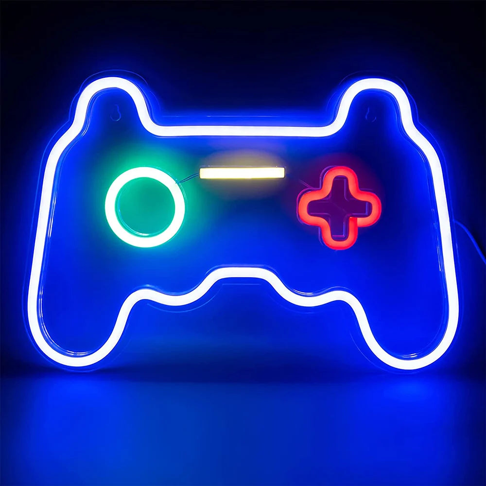 Large Size Good Vibes Neon Signs for Room Decor Game Shaped LED Neon