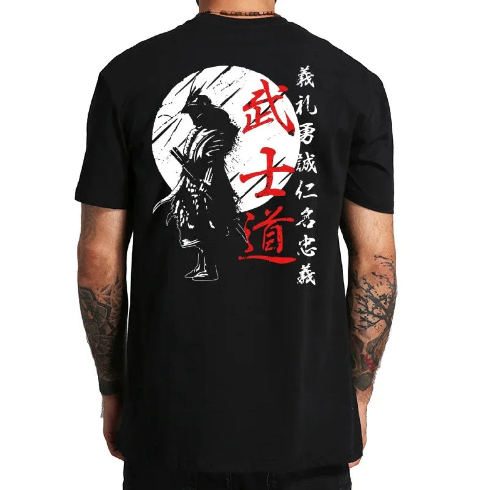 Mens Japanese Samurai Short Sleeve T shirt