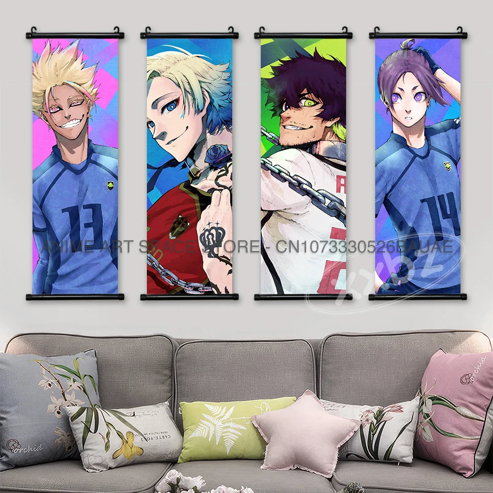 Blue Lock Hanging Painting Anime Poster Reo Mikage Wall Art Canvas