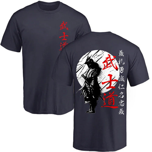 Mens Japanese Samurai Short Sleeve T shirt