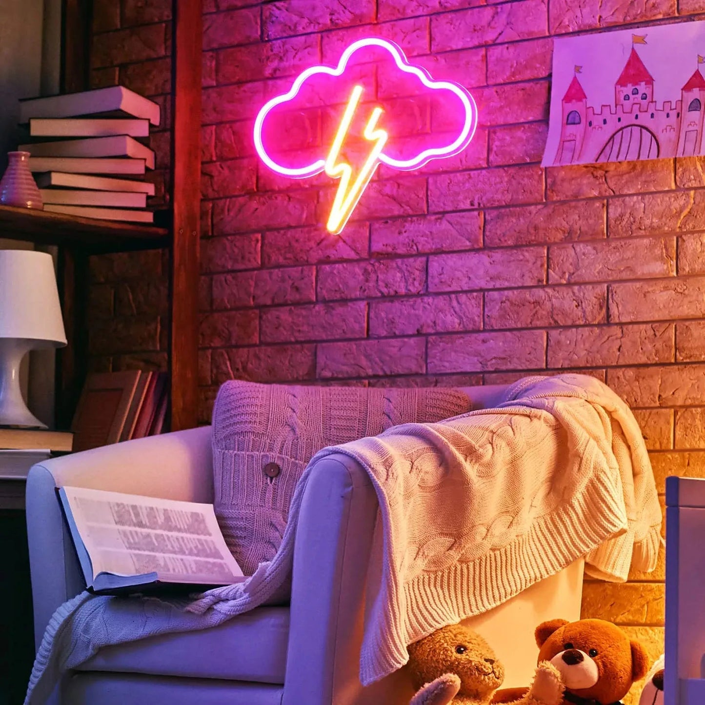 Heart Valentines Day LED Neon Signs Lightning Gaming Room Decoration