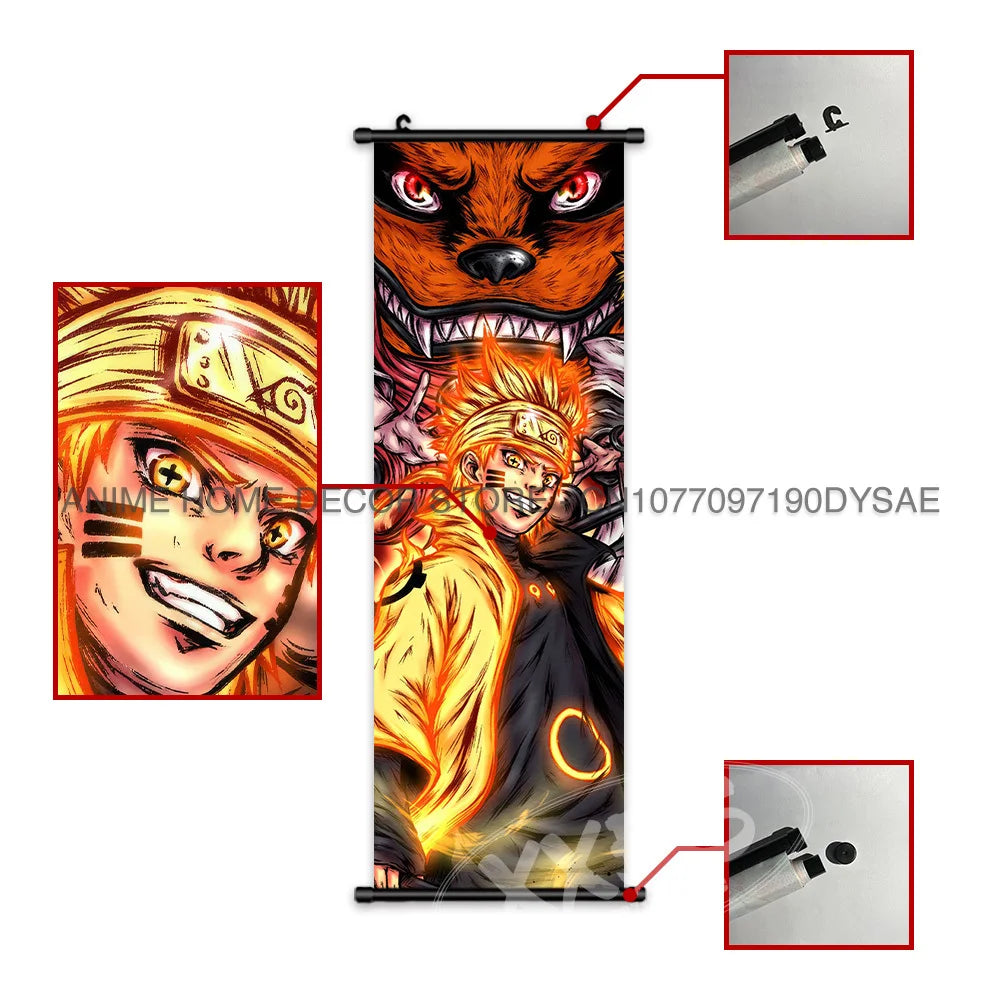 Uzumaki Naruto Posters Sasuke Home Decor Uchiha Madara Hanging