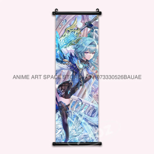 Genshin Impact Hanging Painting Hu Tao Home Decor Canvas Anime Poster