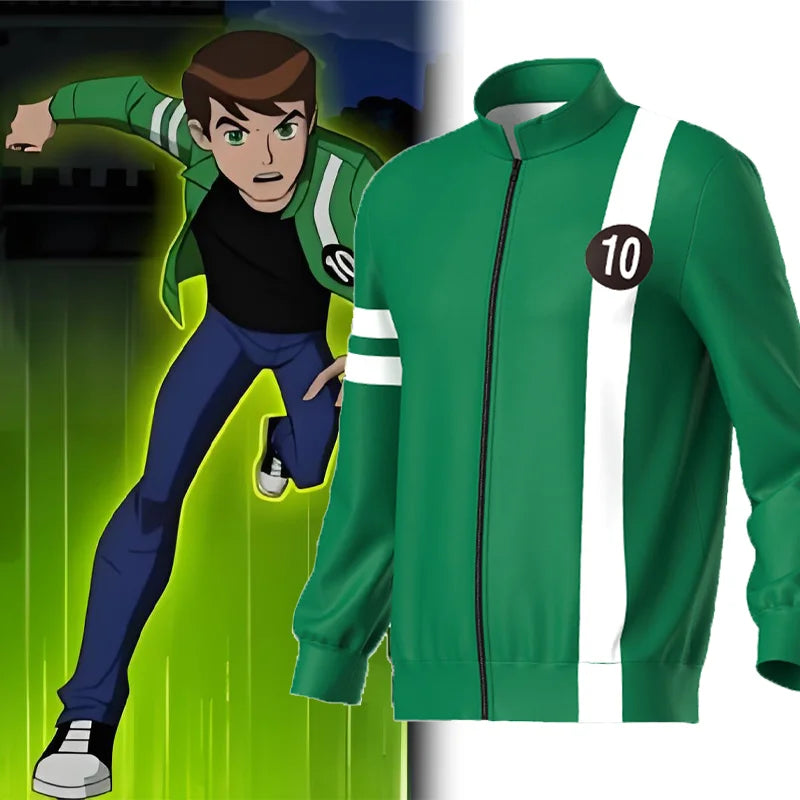 Anime Ben10 Alien Force Ben Tennyson Cosplay Unisex Sweatshirt Jacket