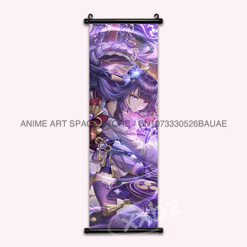 Genshin Impact Hanging Painting Hu Tao Home Decor Canvas Anime Poster