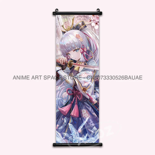 Genshin Impact Hanging Painting Hu Tao Home Decor Canvas Anime Poster