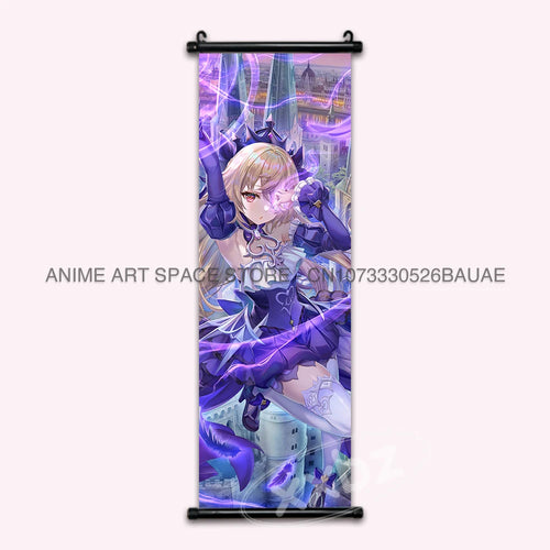 Genshin Impact Hanging Painting Hu Tao Home Decor Canvas Anime Poster