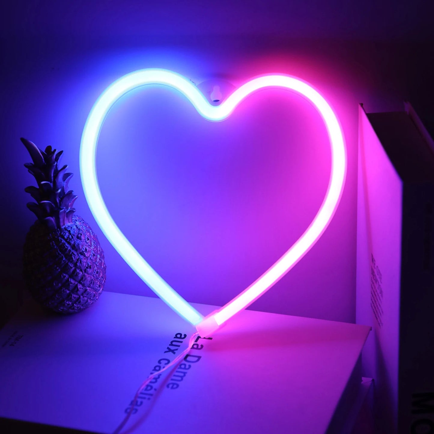 Heart Valentines Day LED Neon Signs Lightning Gaming Room Decoration