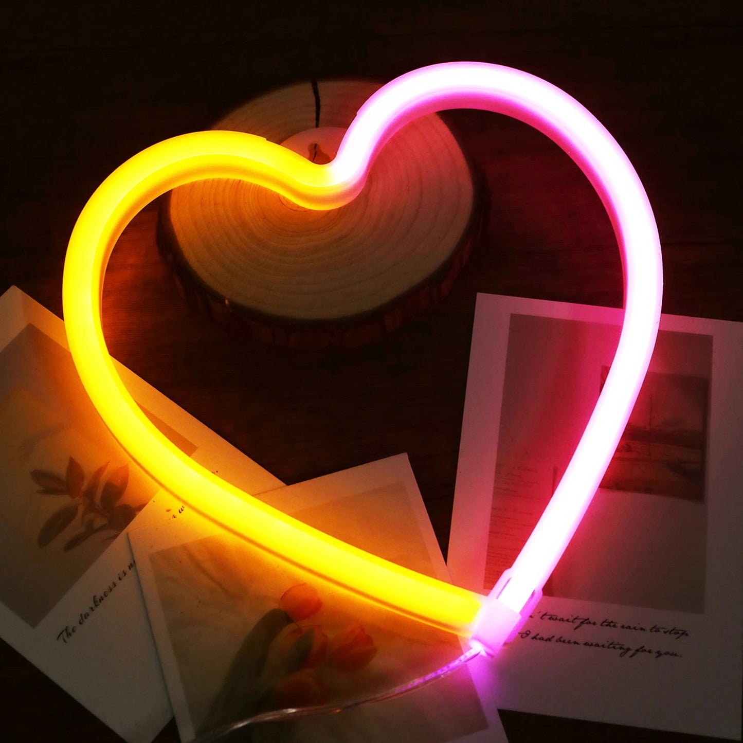 Heart Valentines Day LED Neon Signs Lightning Gaming Room Decoration