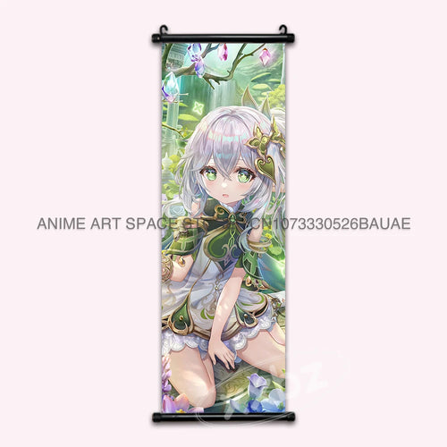 Genshin Impact Hanging Painting Hu Tao Home Decor Canvas Anime Poster