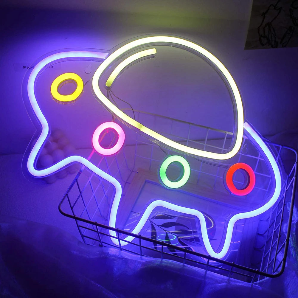 Large Size Good Vibes Neon Signs for Room Decor Game Shaped LED Neon