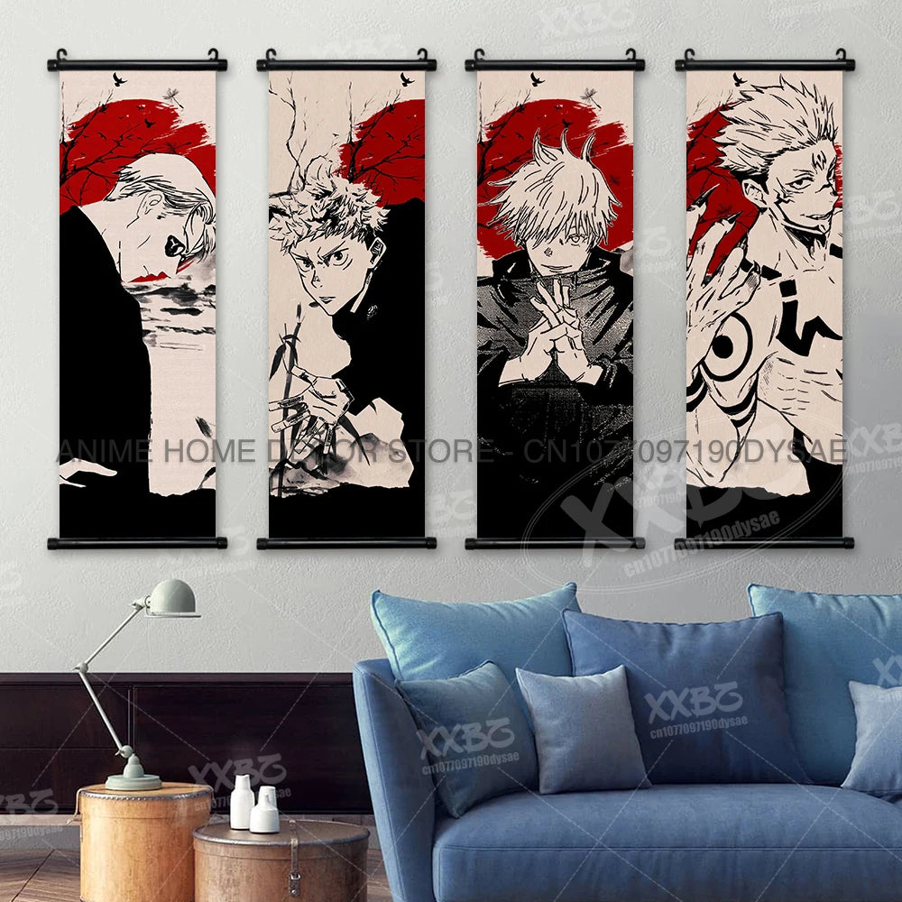 Jujutsu Kaisen Posters Gojo Satoru Canvas Scrolls Picture Panda Home