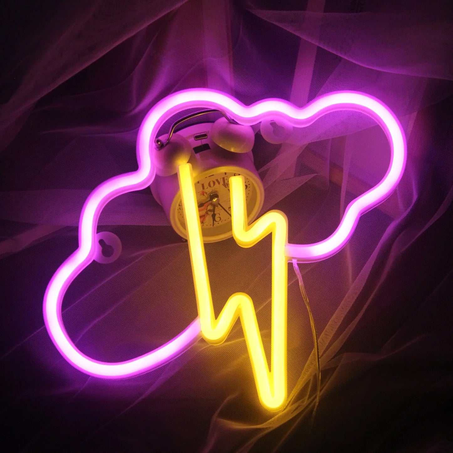 Heart Valentines Day LED Neon Signs Lightning Gaming Room Decoration