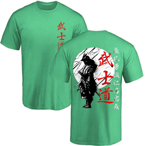 Mens Japanese Samurai Short Sleeve T shirt