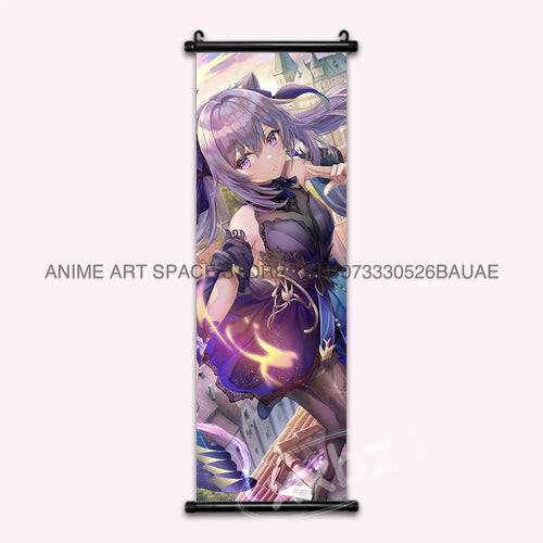 Genshin Impact Hanging Painting Hu Tao Home Decor Canvas Anime Poster