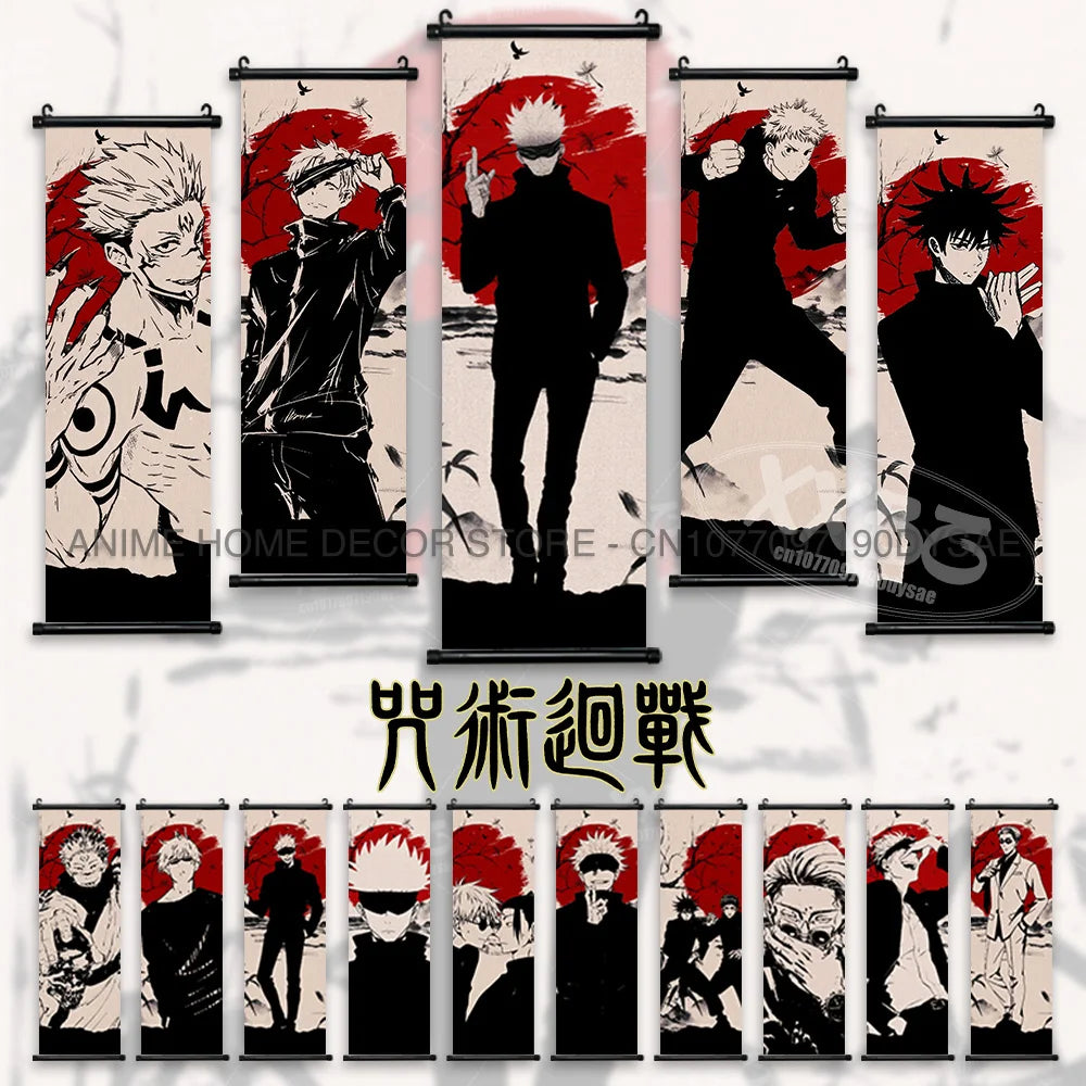 Jujutsu Kaisen Posters Gojo Satoru Canvas Scrolls Picture Panda Home