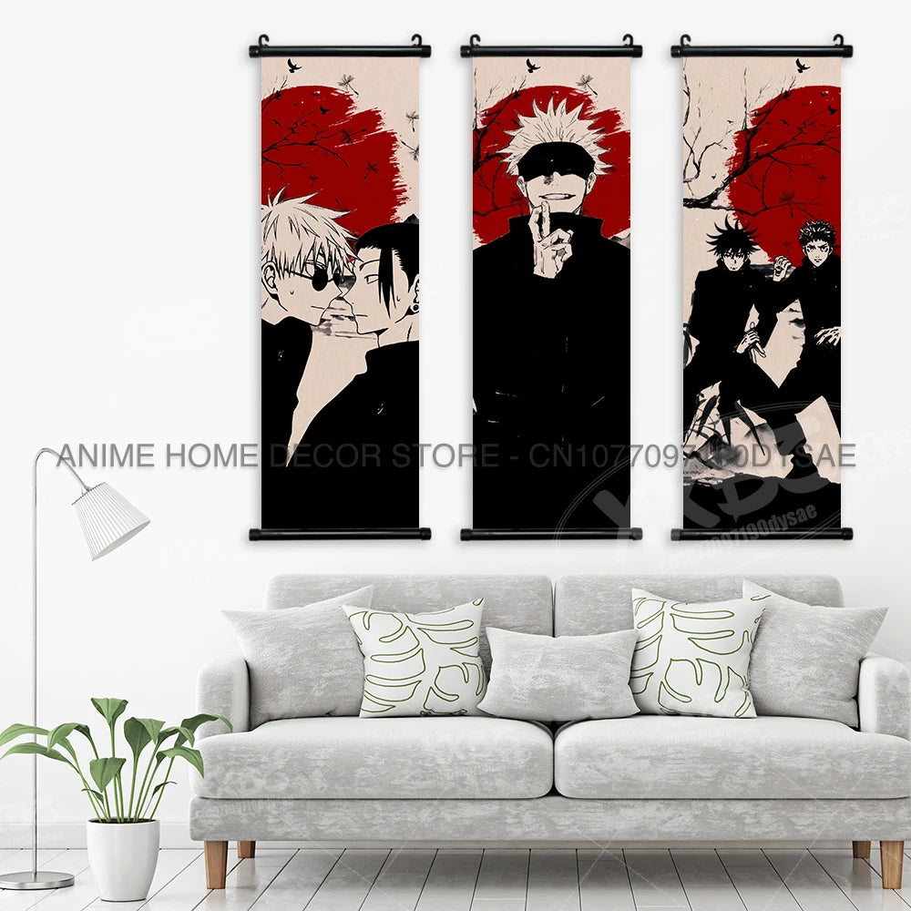 Jujutsu Kaisen Posters Gojo Satoru Canvas Scrolls Picture Panda Home