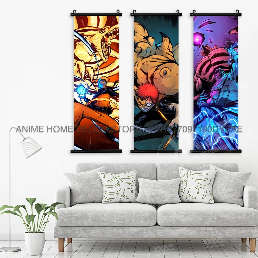 Uzumaki Naruto Posters Sasuke Home Decor Uchiha Madara Hanging