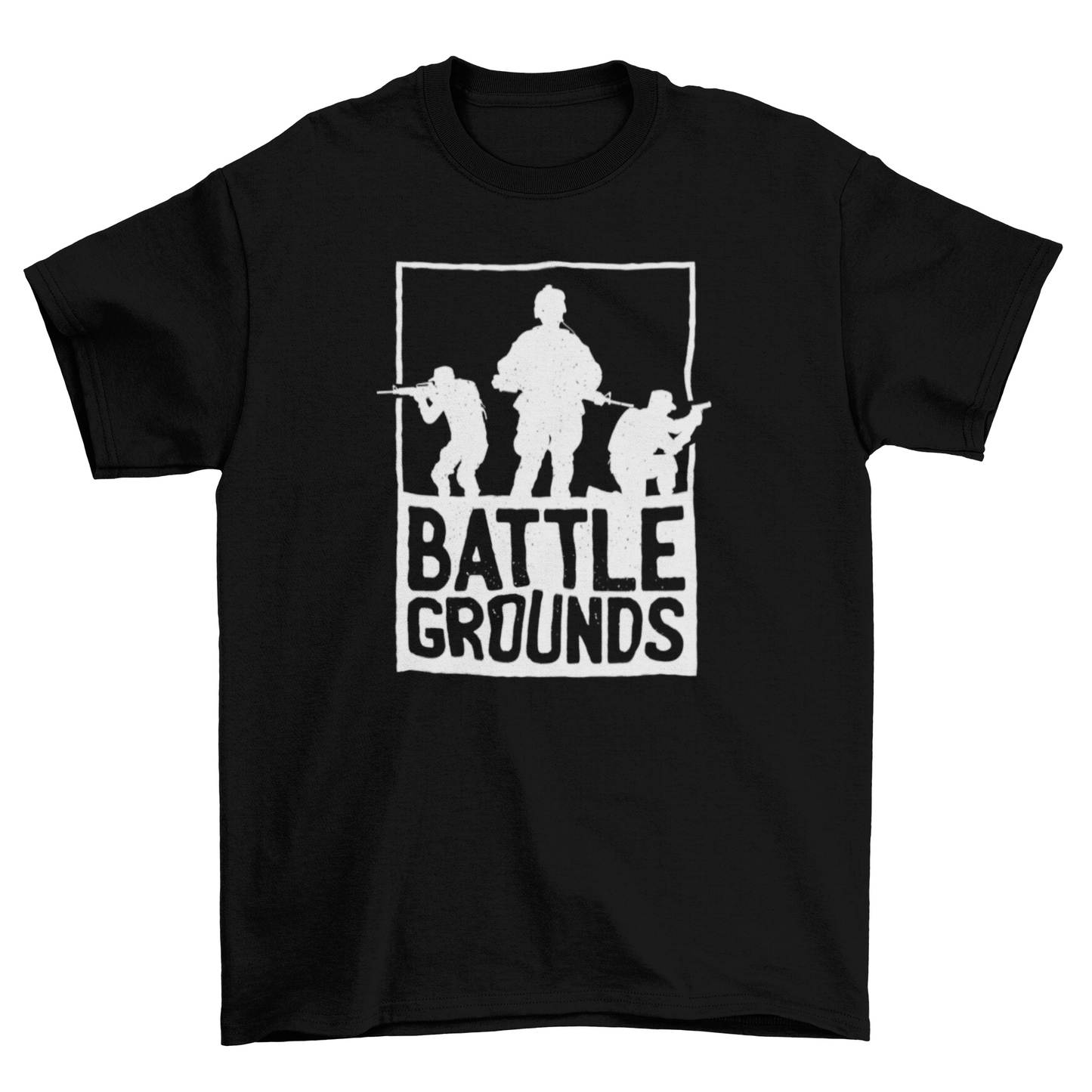 Battlegrounds Battle Royale Gaming Army Soldier Silhouettes T-shirt