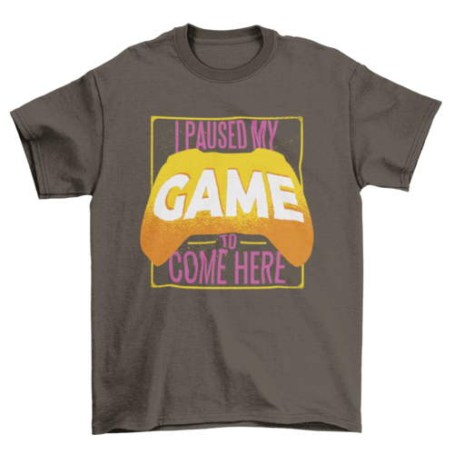 Paused Game T-shirt Design