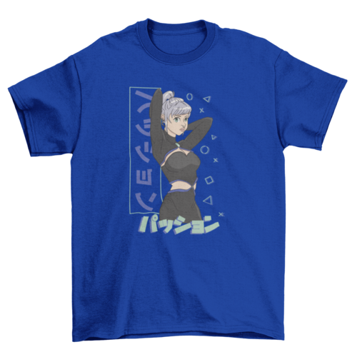 Gaming anime girl t-shirt