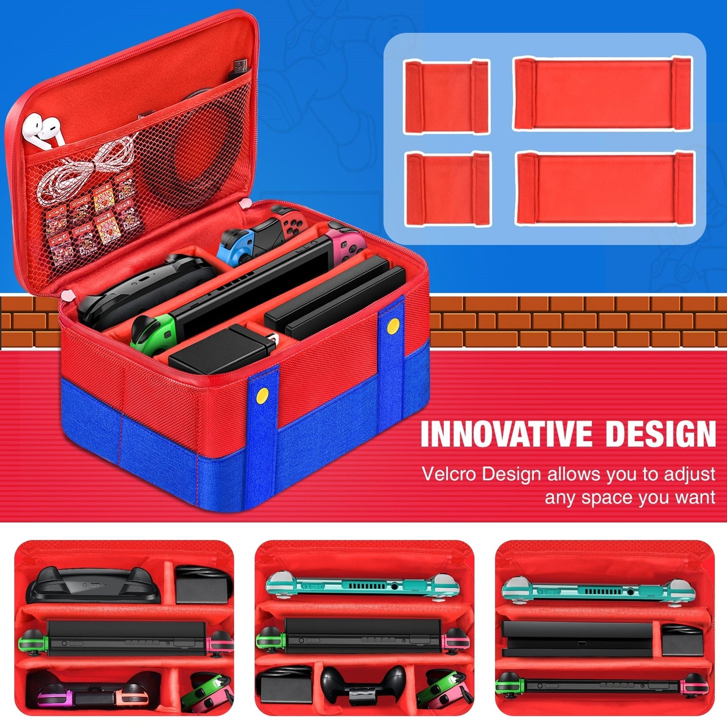 Large Carrying Case for Nintendo Switch Console Travel Storage Bag