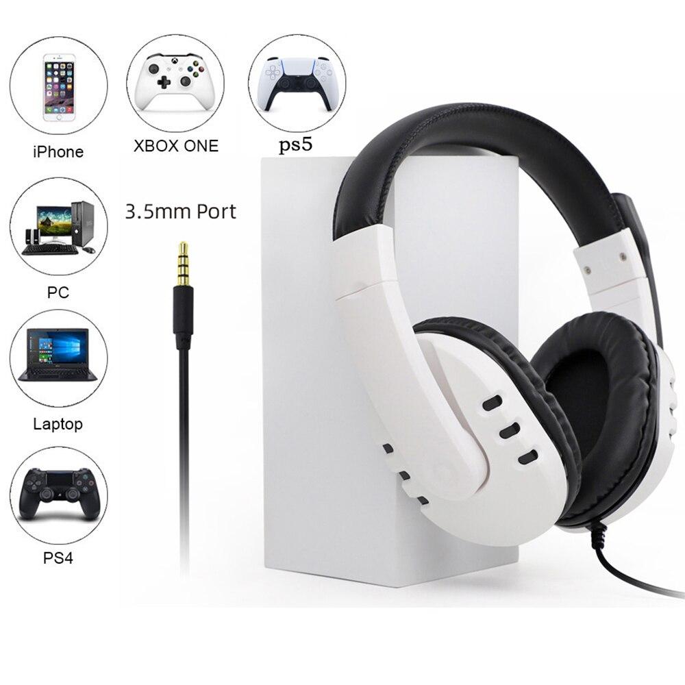 PS5 Headset Wired Over Ear Stereo Gaming Headphones with Microphone